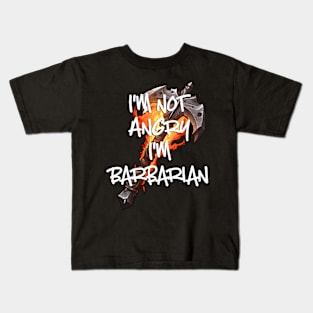 Barbarian Not Angry Flaming Axe Kids T-Shirt